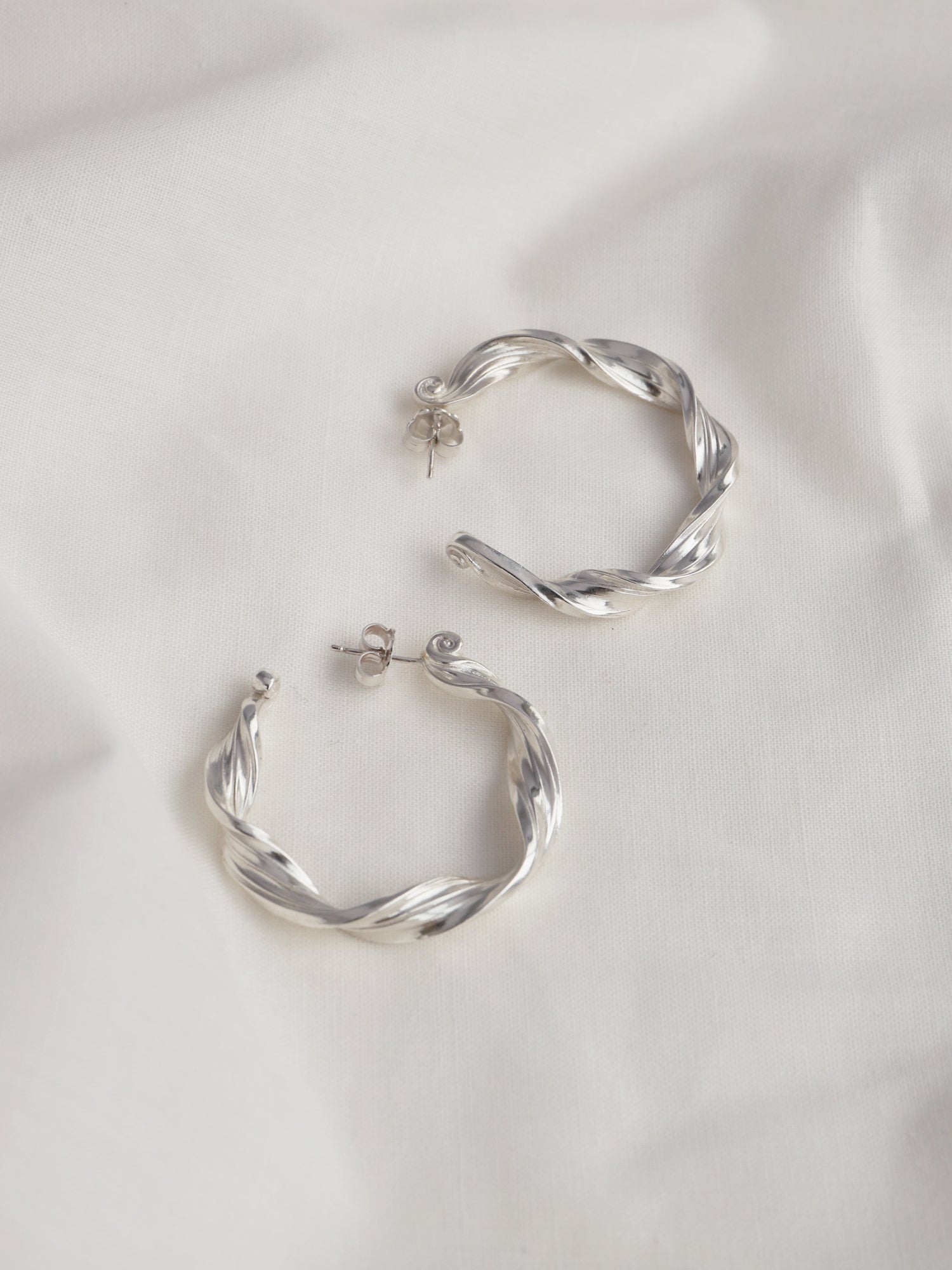 By the Sea Hoops - Sterling Silver