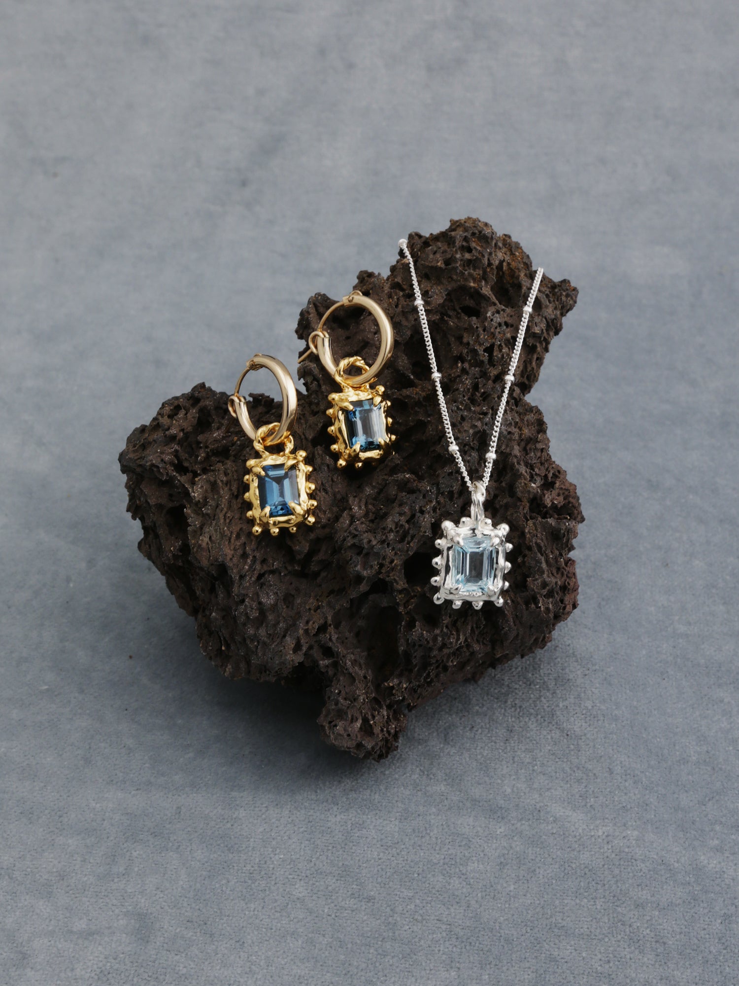 Memento Necklace with Sky Topaz