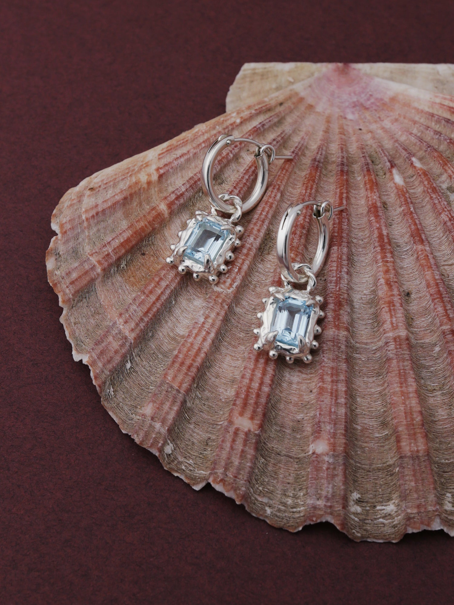 Memento Hoops with Sky Topaz