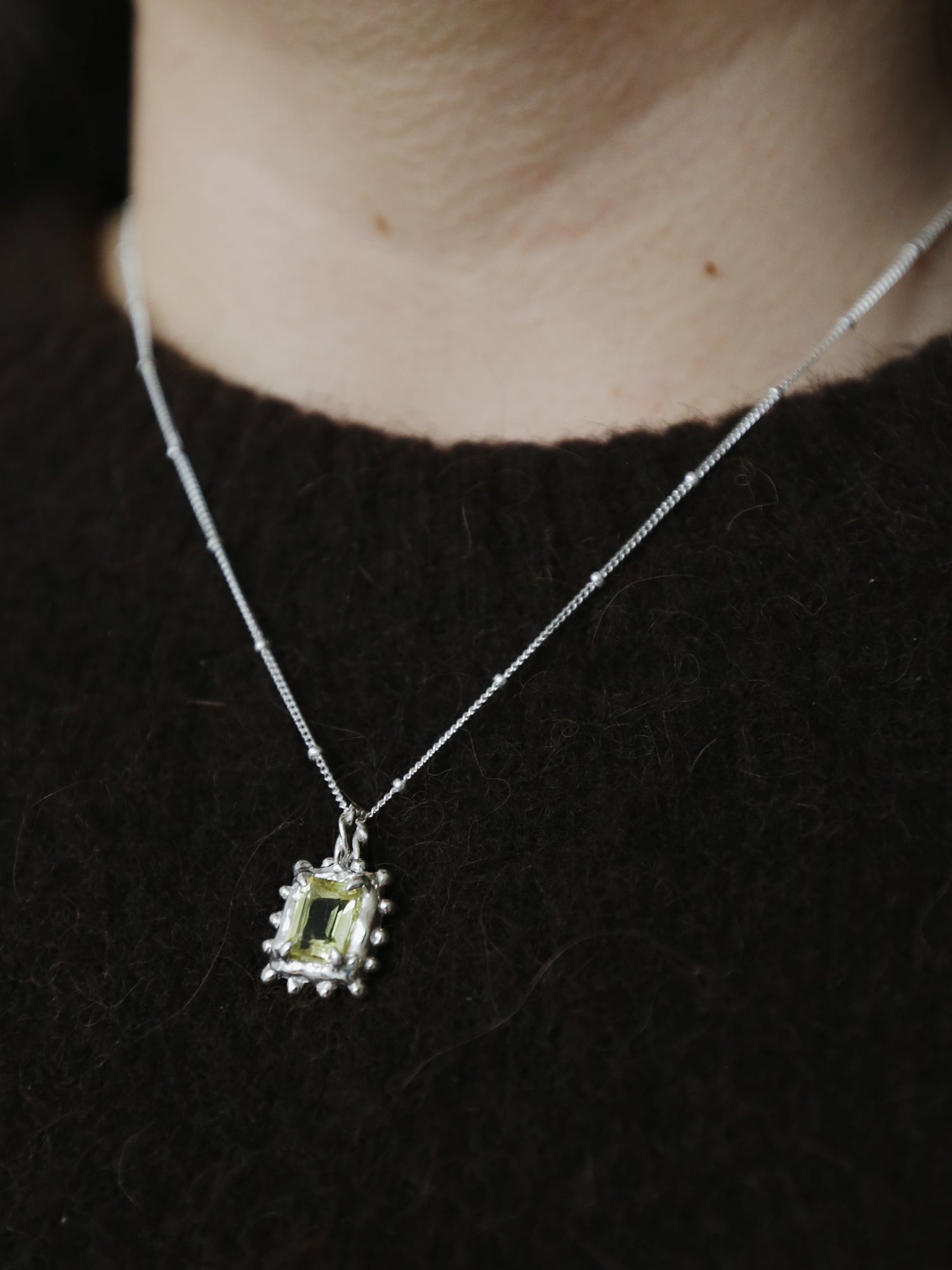 Memento Necklace with Lemon Quartz