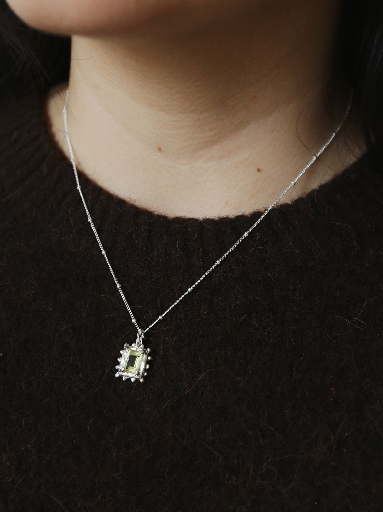 Memento Necklace with Lemon Quartz