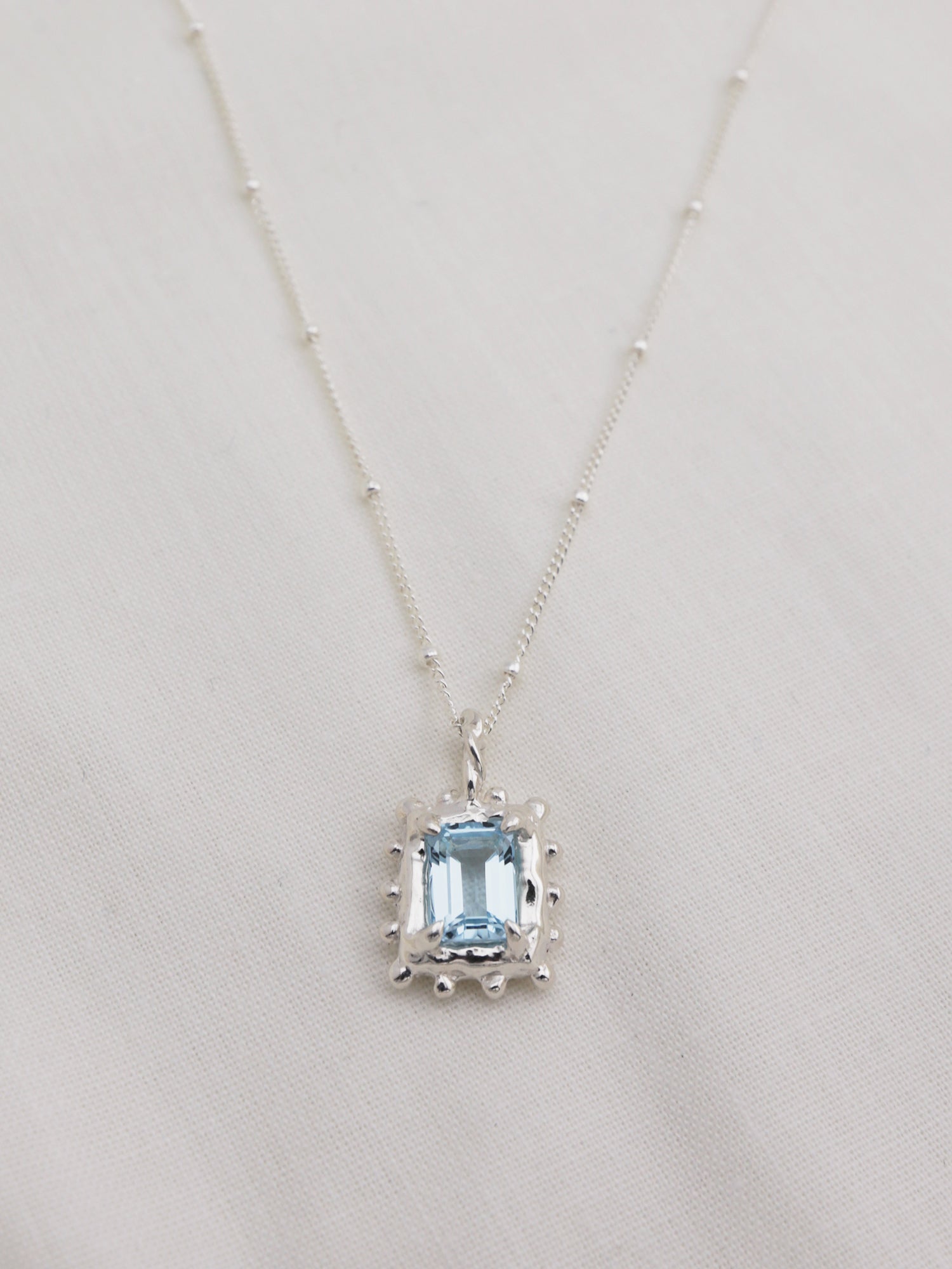 Memento Necklace with Sky Topaz