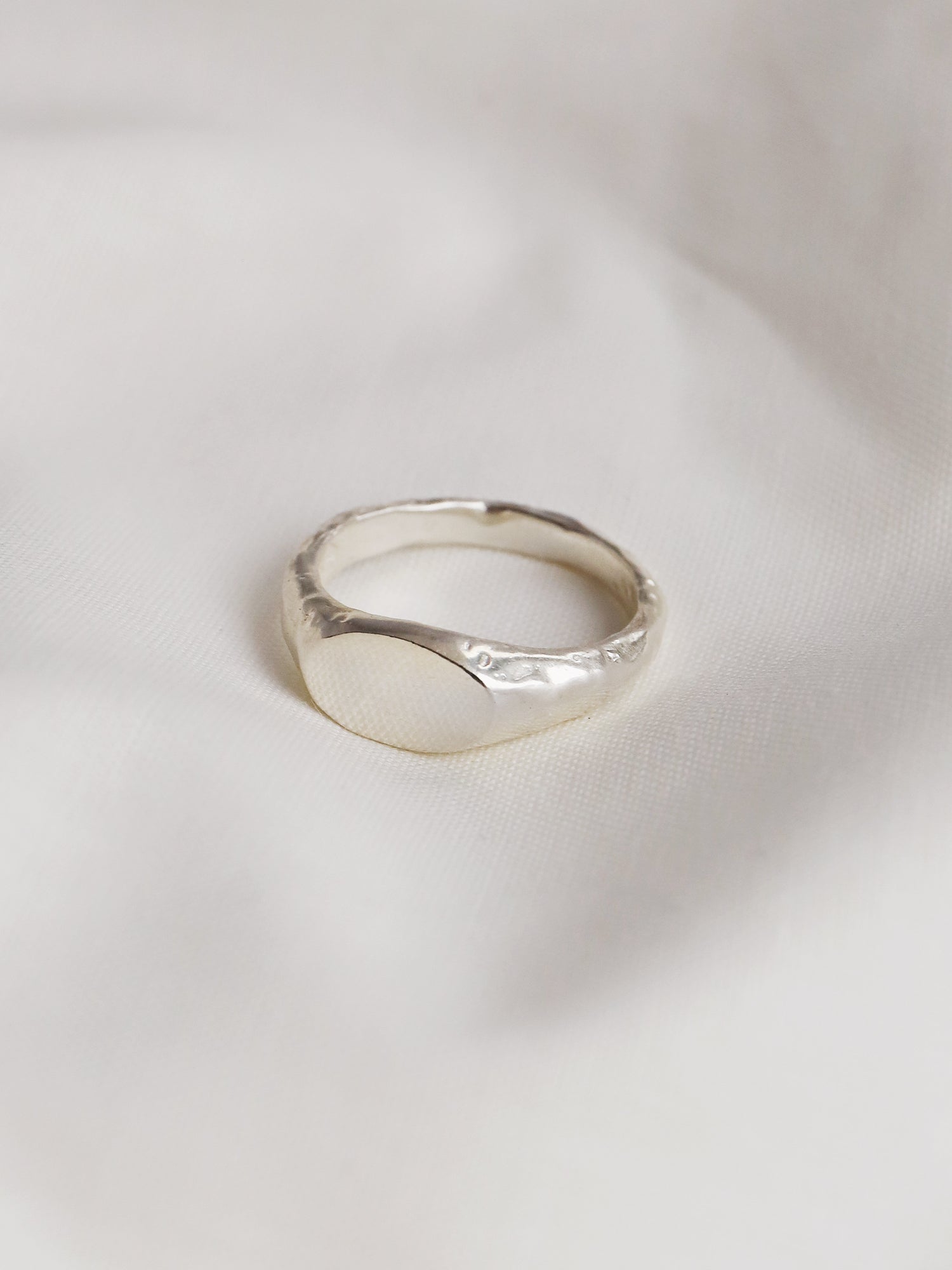 Oval Signet Ring - Sterling Silver