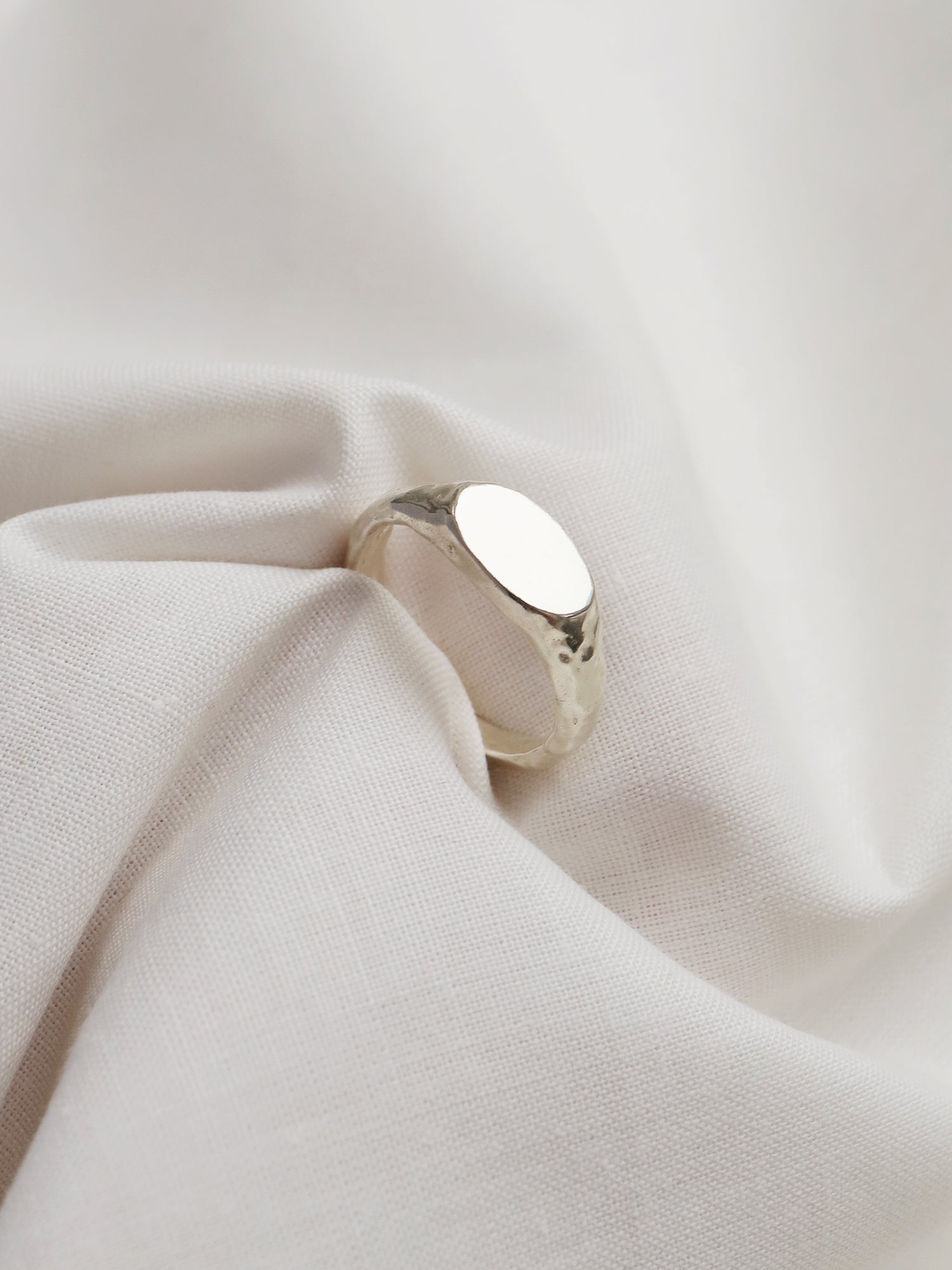Oval Signet Ring - Sterling Silver