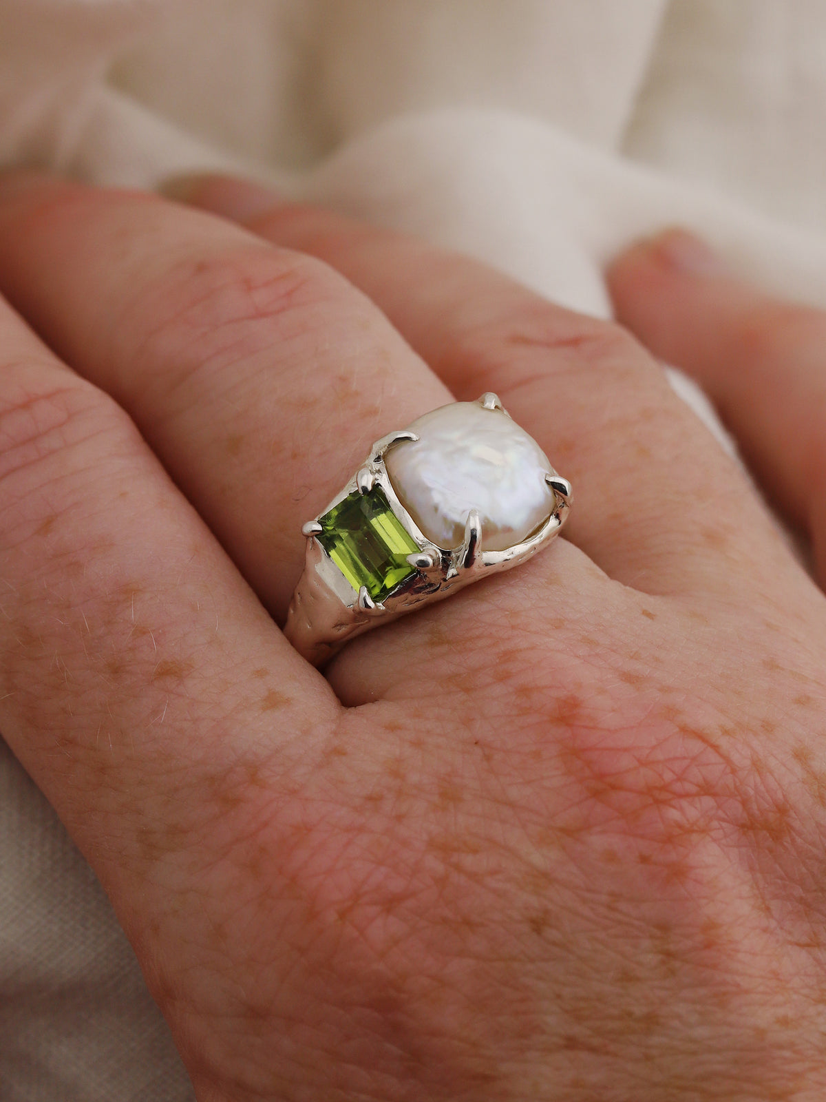 Pillow Pearl Ring No.1 - Size P